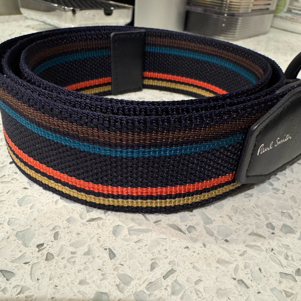 Paul Smith Webbing Stripe D-Ring Belt - Picture 4 of 5